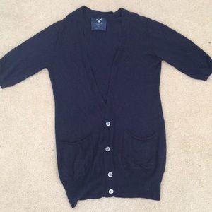 American Eagle navy long cardigan